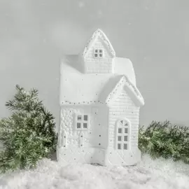 Decorative porcelain lamp "Gingerbread house"
